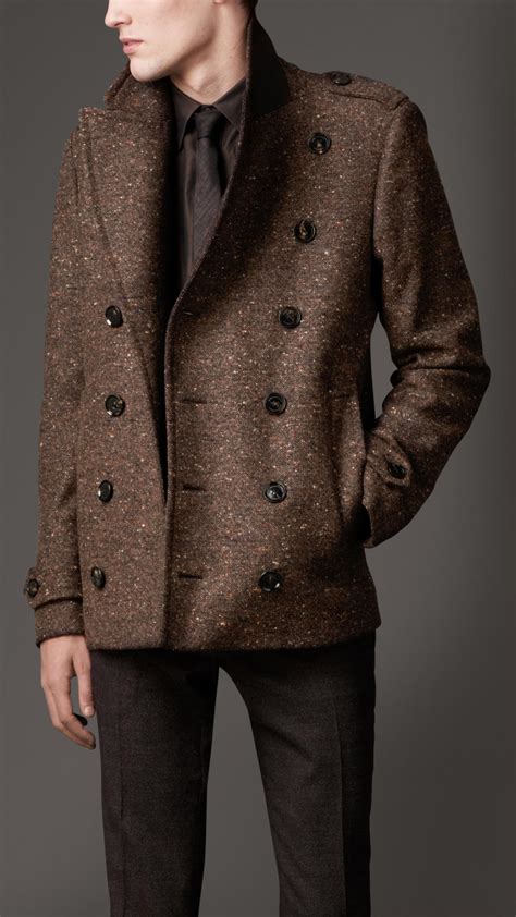 burberry pea coat sale mens|burberry men's coat outlet.